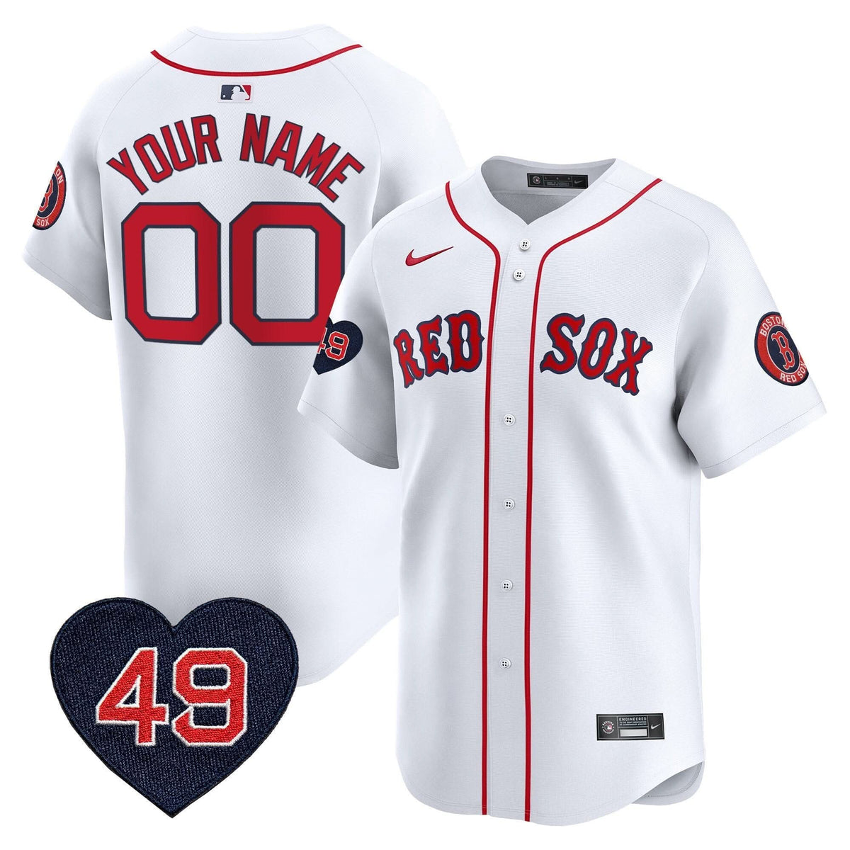 Boston Red Sox Tim Wakefield Patch Vapor Premier Limited Custom Jersey - Stitched