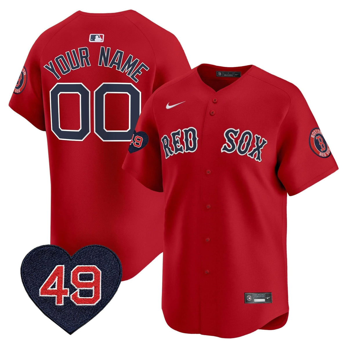 Boston Red Sox Tim Wakefield Patch Vapor Premier Limited Custom Jersey - Stitched