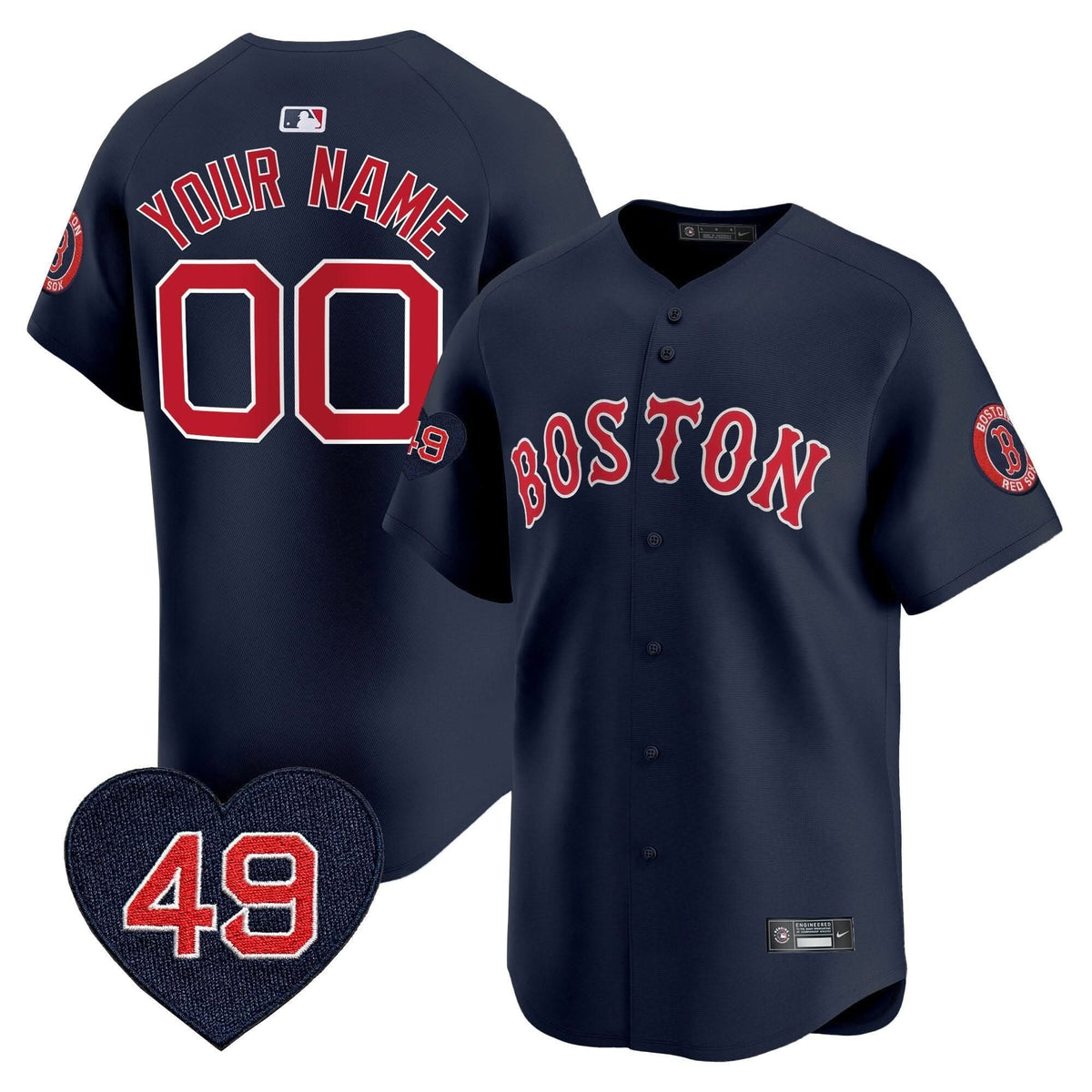 Boston Red Sox Tim Wakefield Patch Vapor Premier Limited Custom Jersey - Stitched