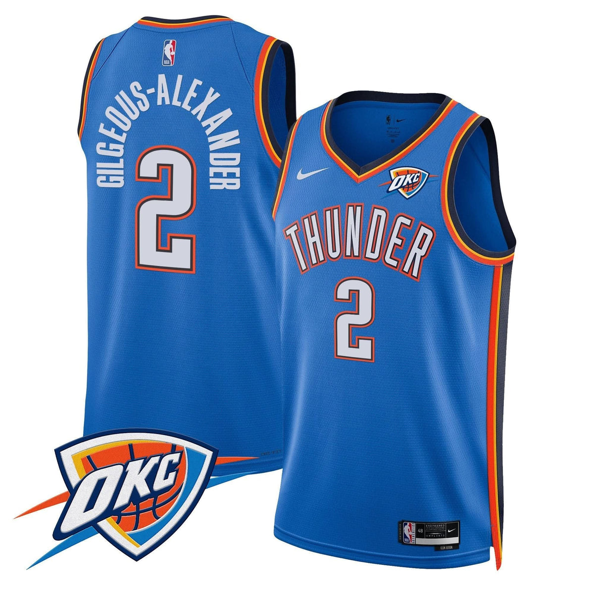 Oklahoma City Thunder Swingman Jersey V2 - Stitched
