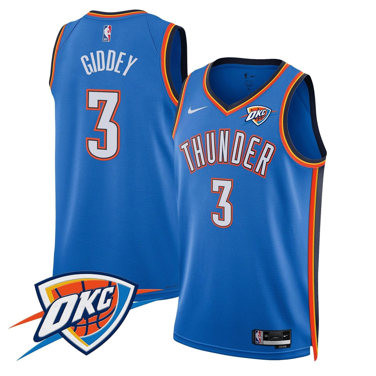 Oklahoma City Thunder Swingman Jersey V2 - Stitched