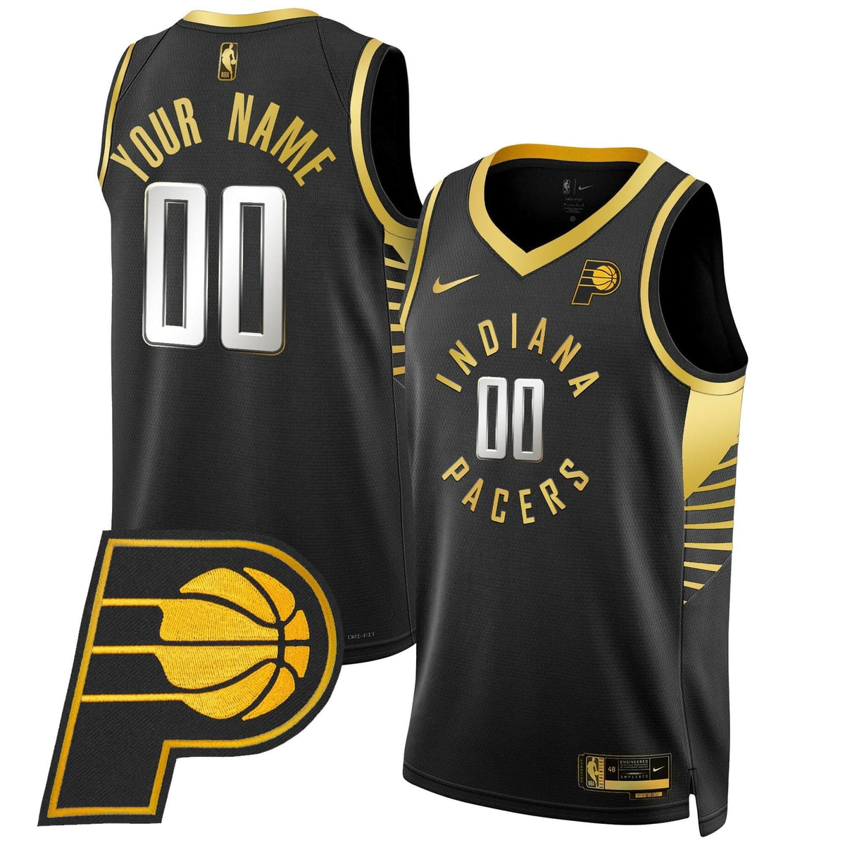 Indiana Pacers Swingman Custom Jersey V2 - Stitched-Cuztomshoes