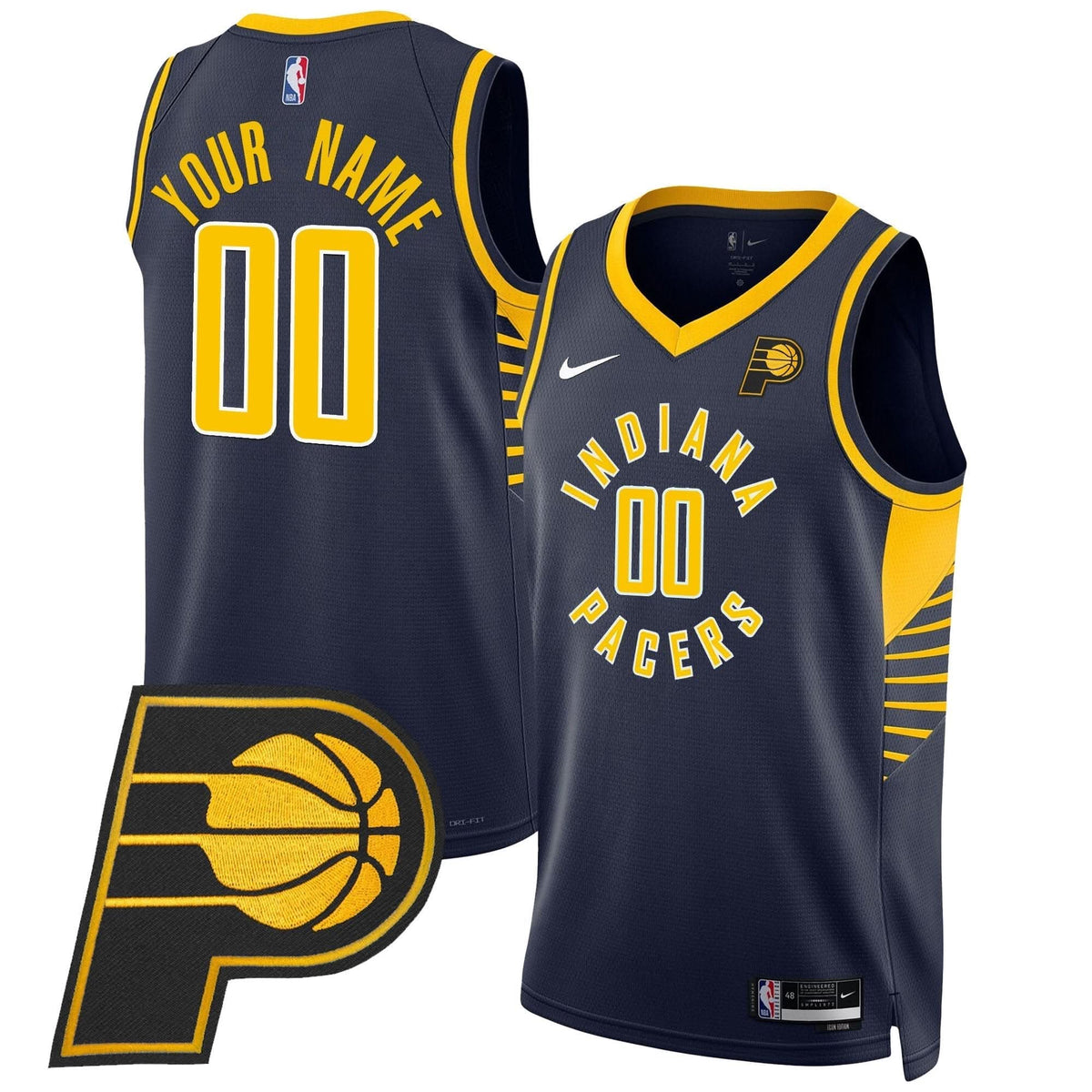 Indiana Pacers Swingman Custom Jersey V2 - Stitched-Cuztomshoes
