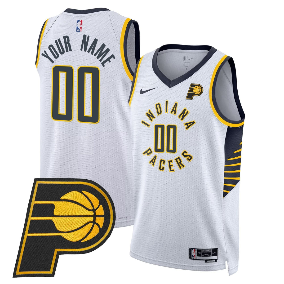 Indiana Pacers Swingman Custom Jersey V2 - Stitched-Cuztomshoes