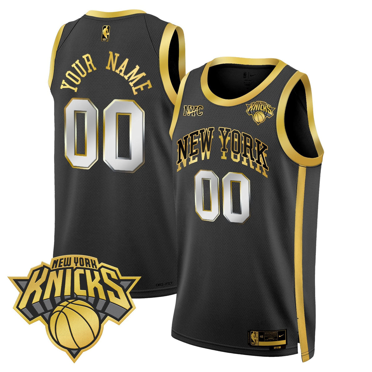 New York Knicks Swingman Custom Jersey V3 - Stitched