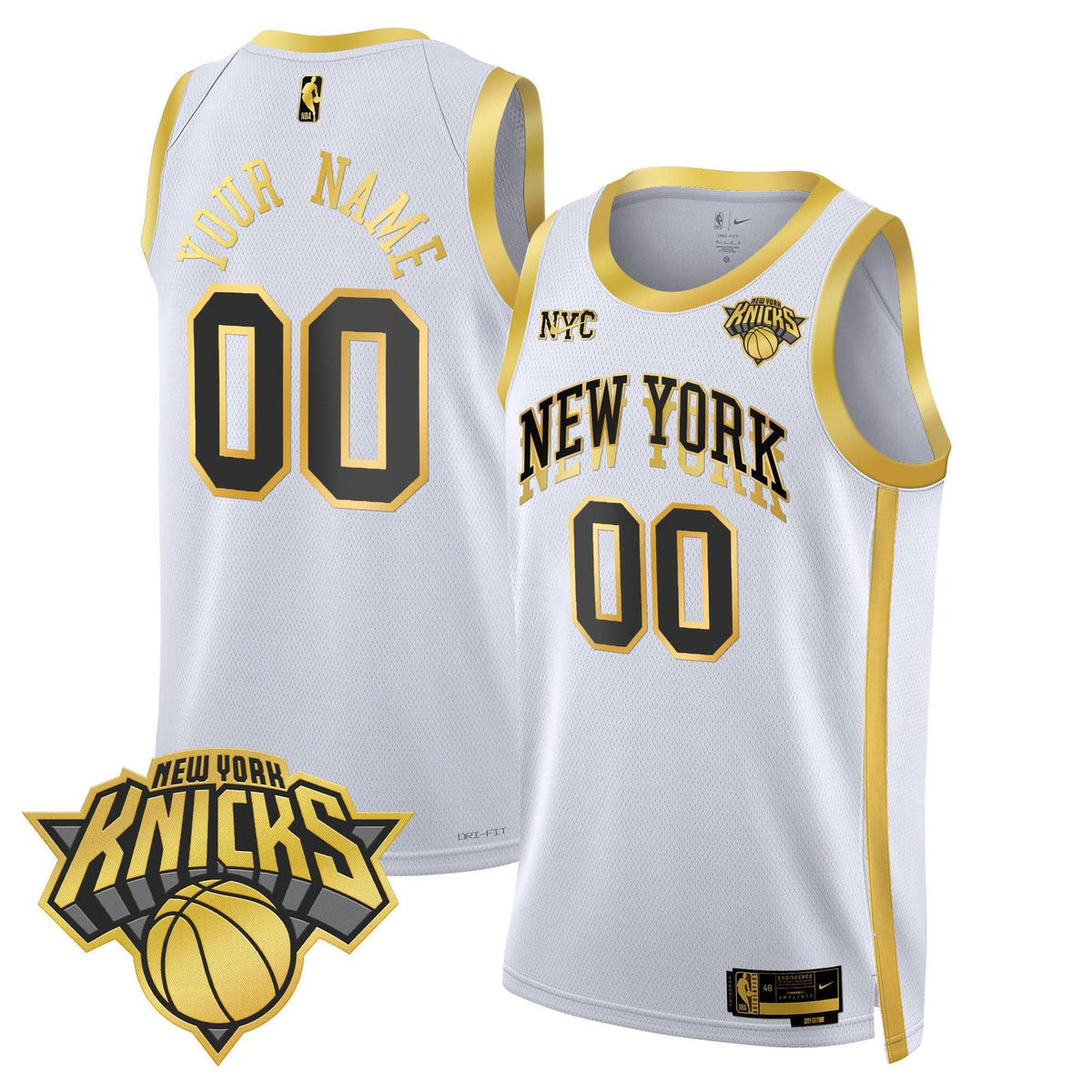 New York Knicks Swingman Custom Jersey V3 - Stitched