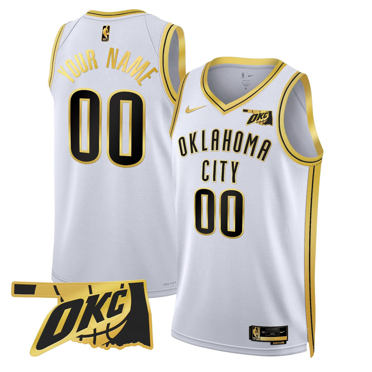 Oklahoma City Thunder Swingman Custom Jersey - Oklahoma Patch - Stitched
