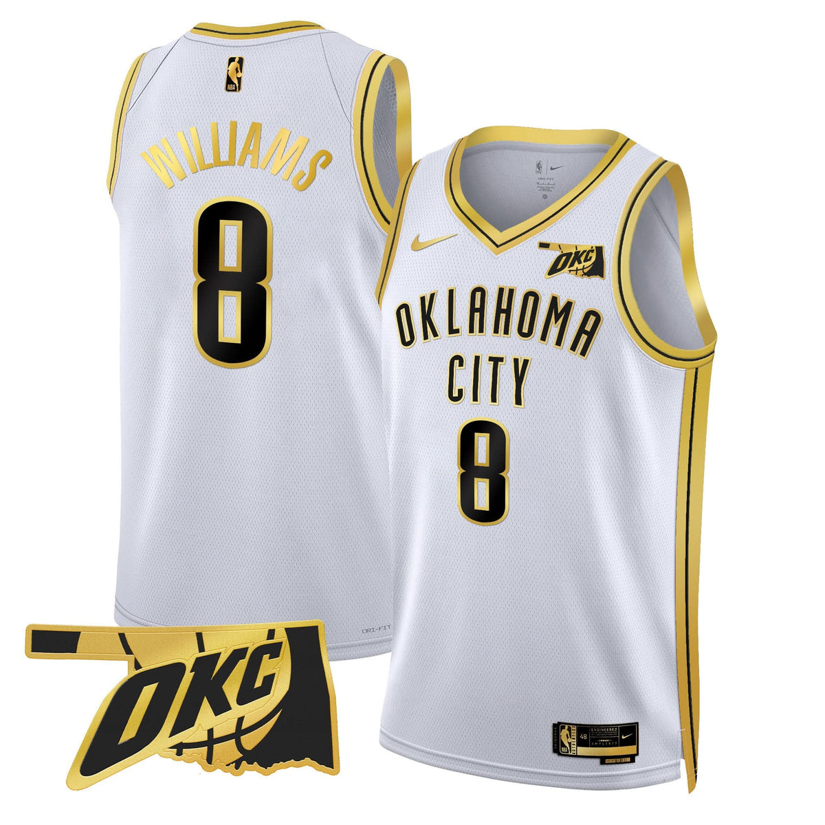Oklahoma City Thunder Swingman Jersey - Oklahoma Patch - Stitched