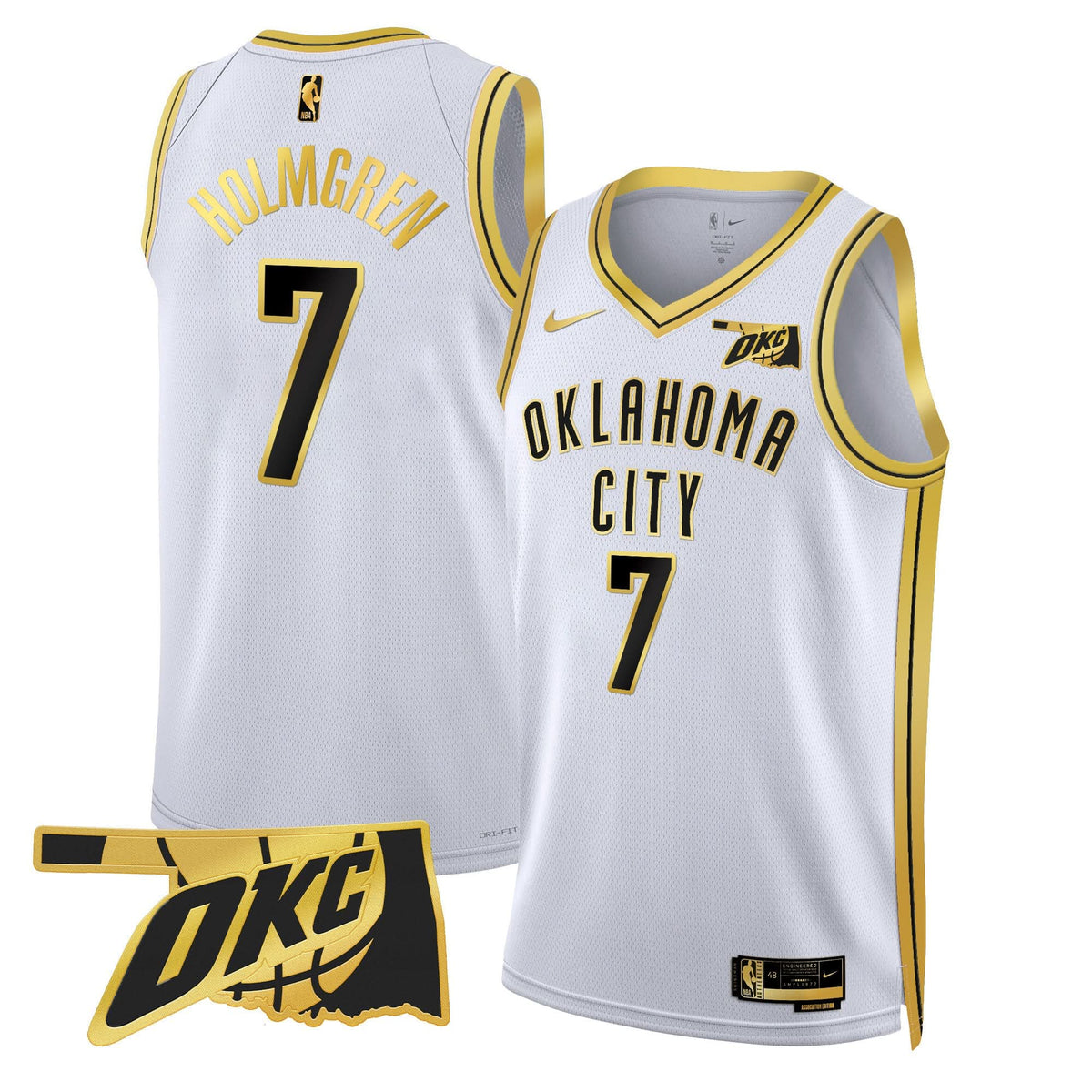 Oklahoma City Thunder Swingman Jersey - Oklahoma Patch - Stitched