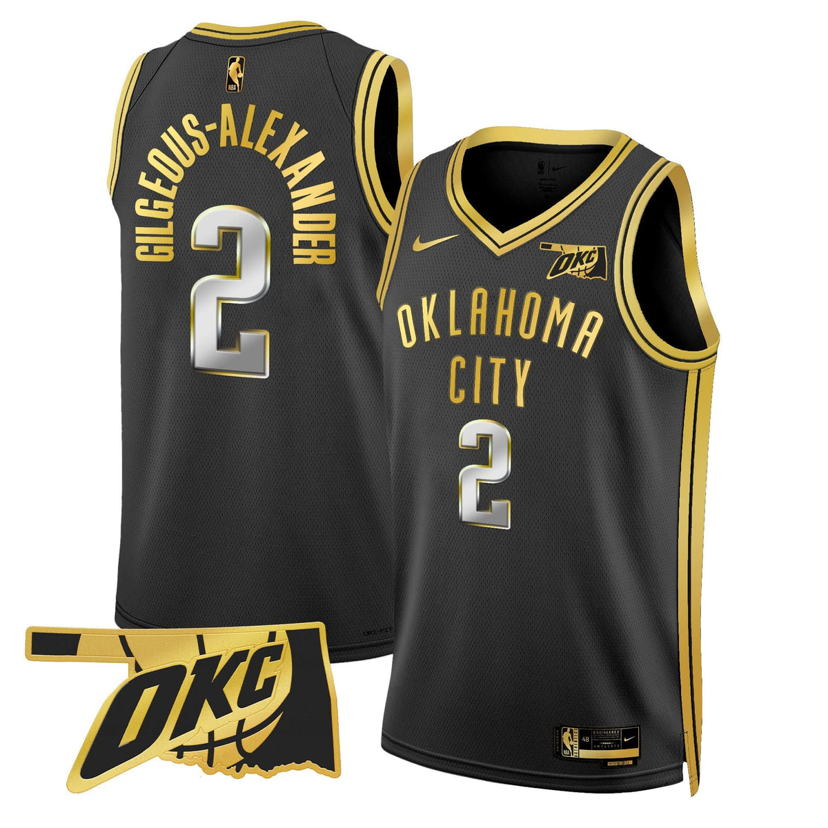 Oklahoma City Thunder Swingman Jersey - Oklahoma Patch - Stitched