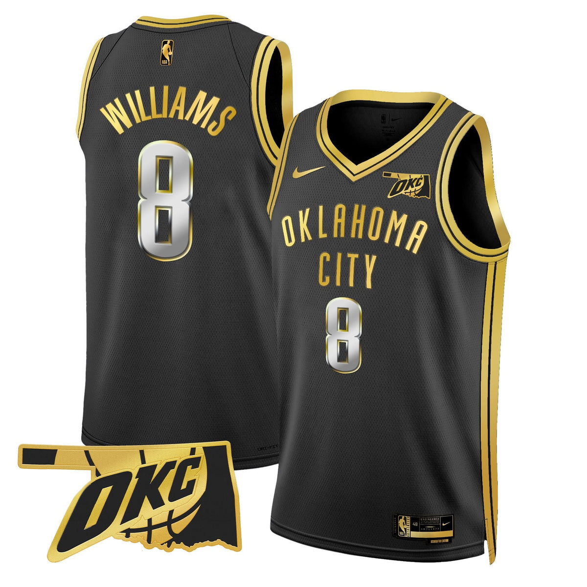 Oklahoma City Thunder Swingman Jersey - Oklahoma Patch - Stitched