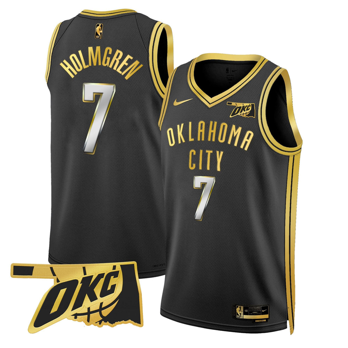 Oklahoma City Thunder Swingman Jersey - Oklahoma Patch - Stitched