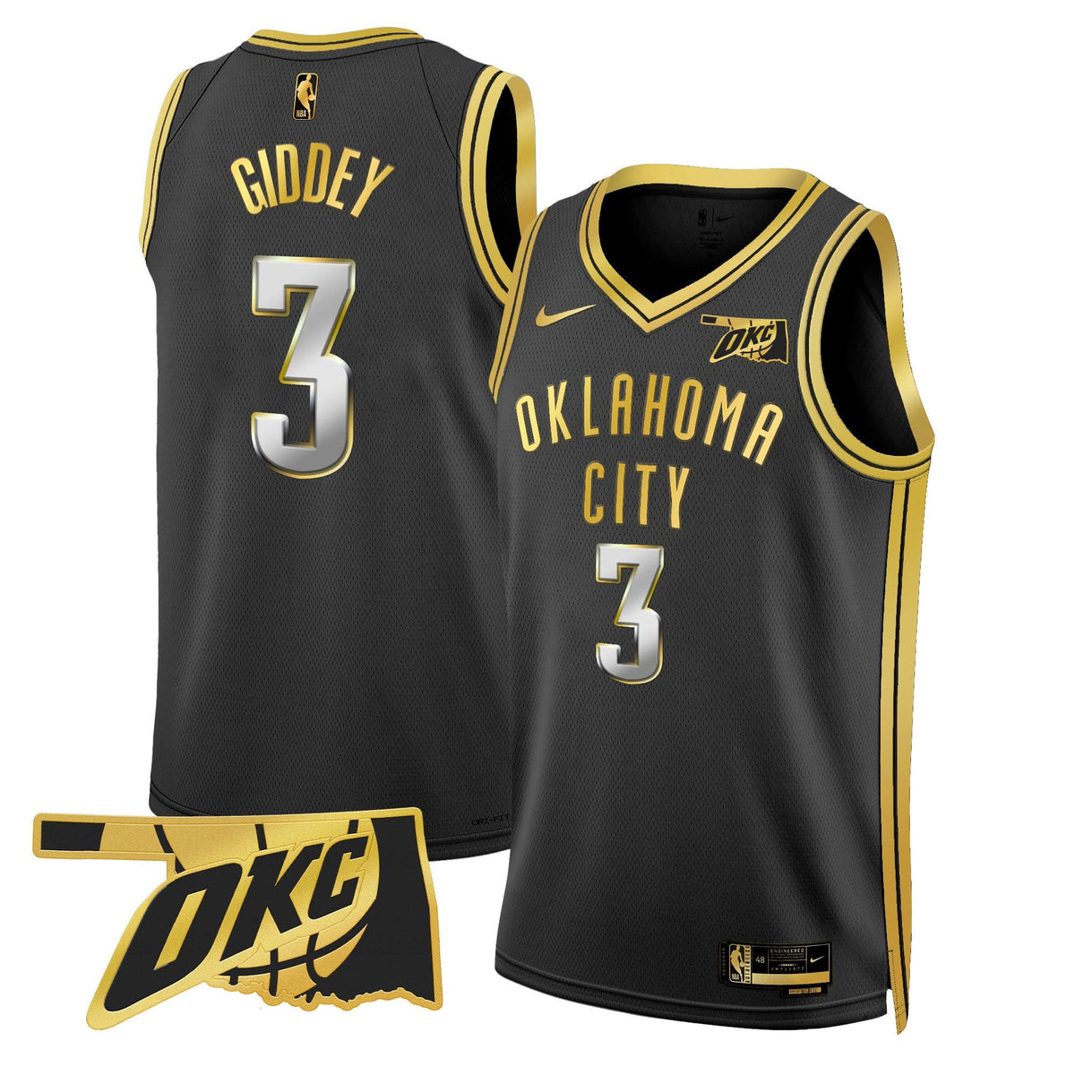 Oklahoma City Thunder Swingman Jersey - Oklahoma Patch - Stitched
