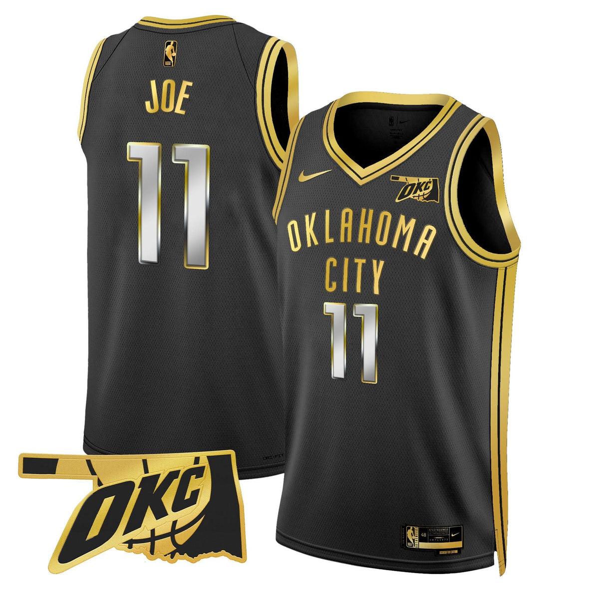 Oklahoma City Thunder Swingman Jersey - Oklahoma Patch - Stitched