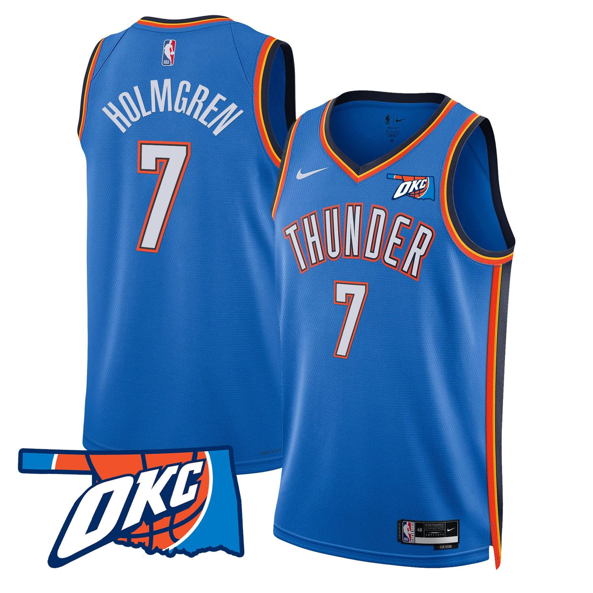 Oklahoma City Thunder Swingman Jersey - Oklahoma Patch - Stitched