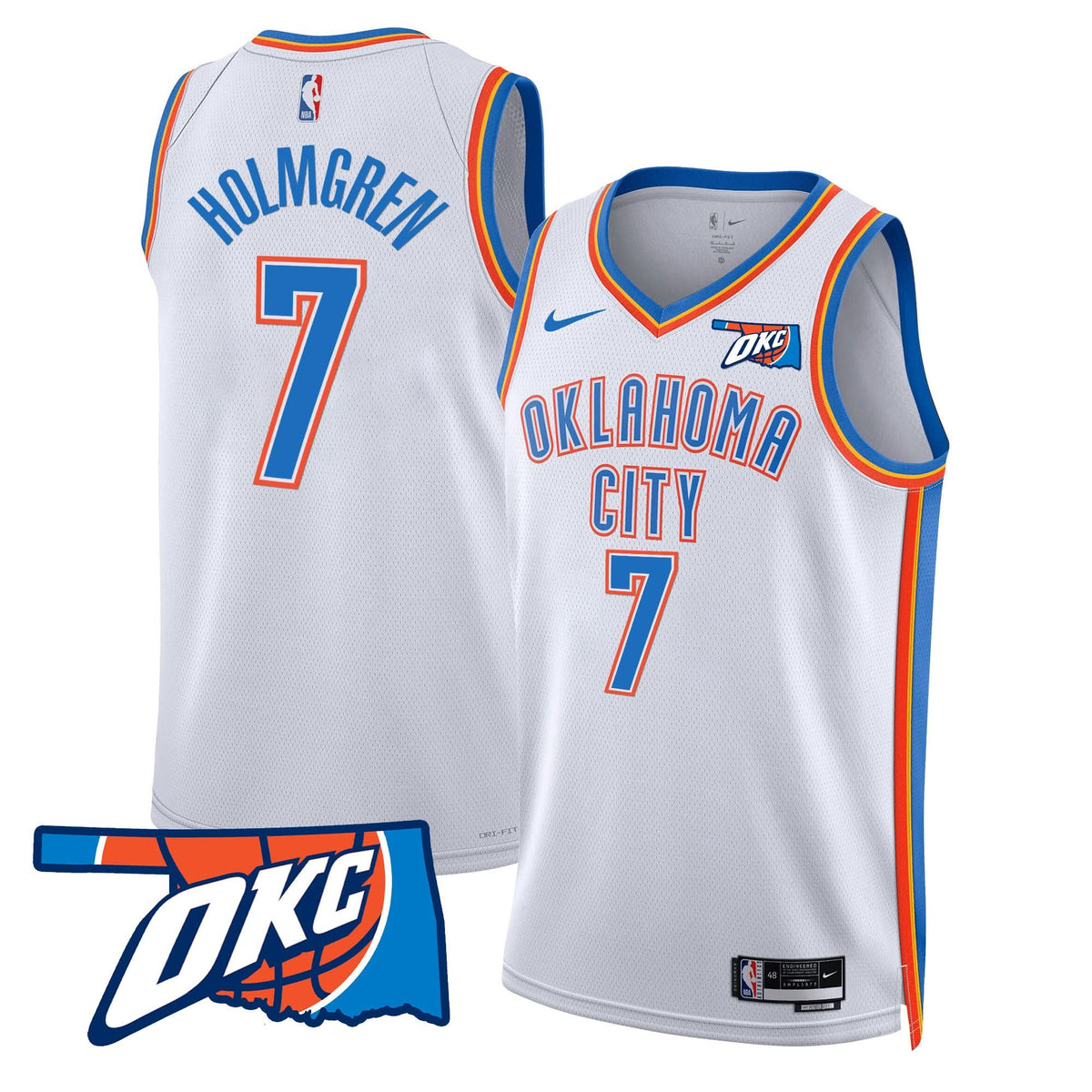 Oklahoma City Thunder Swingman Jersey - Oklahoma Patch - Stitched