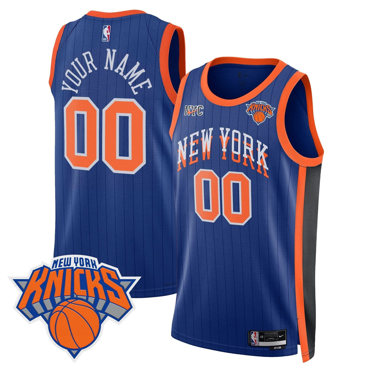 New York Knicks Swingman Custom Jersey V2 - Stitched