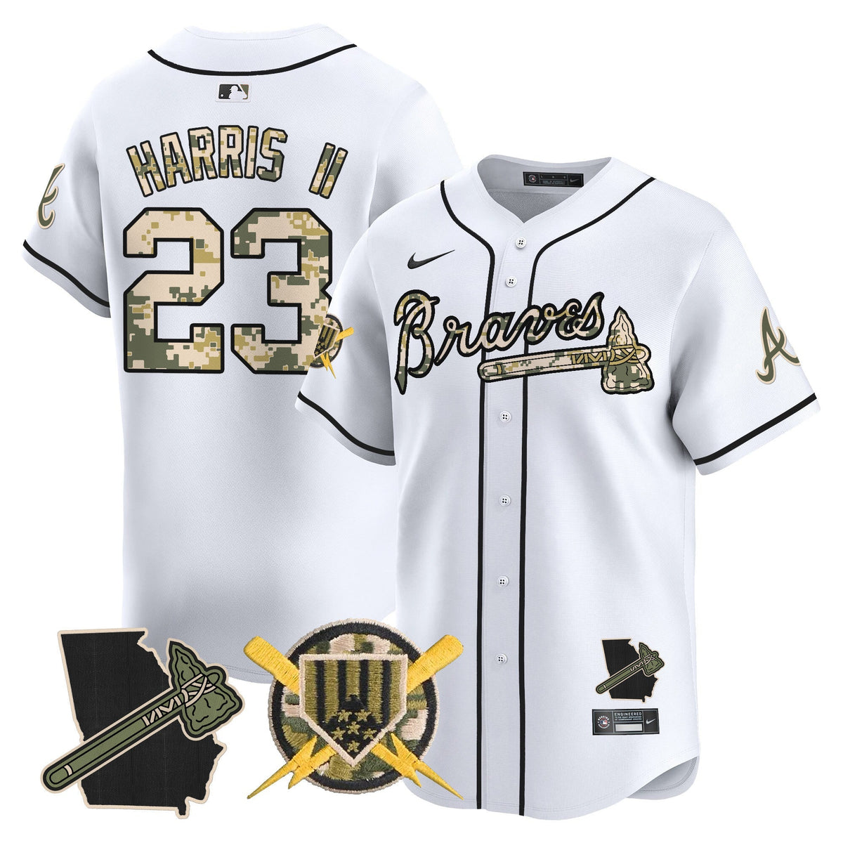 Atlanta Braves Armed Forces Day Vapor Premier Limited Jersey - Stitched
