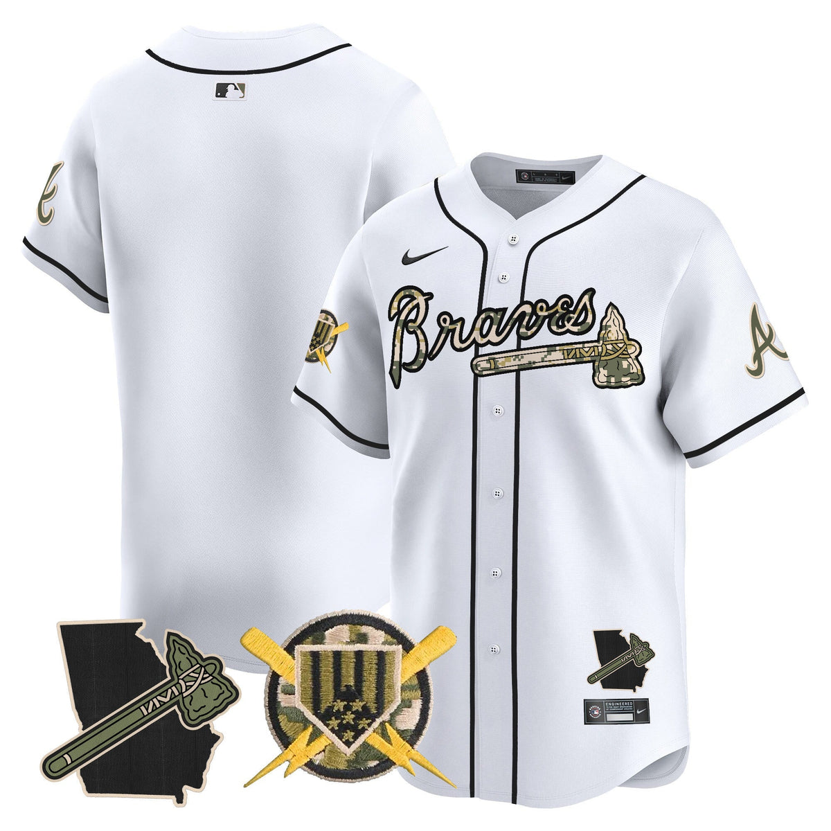 Atlanta Braves Armed Forces Day Vapor Premier Limited Jersey - Stitched