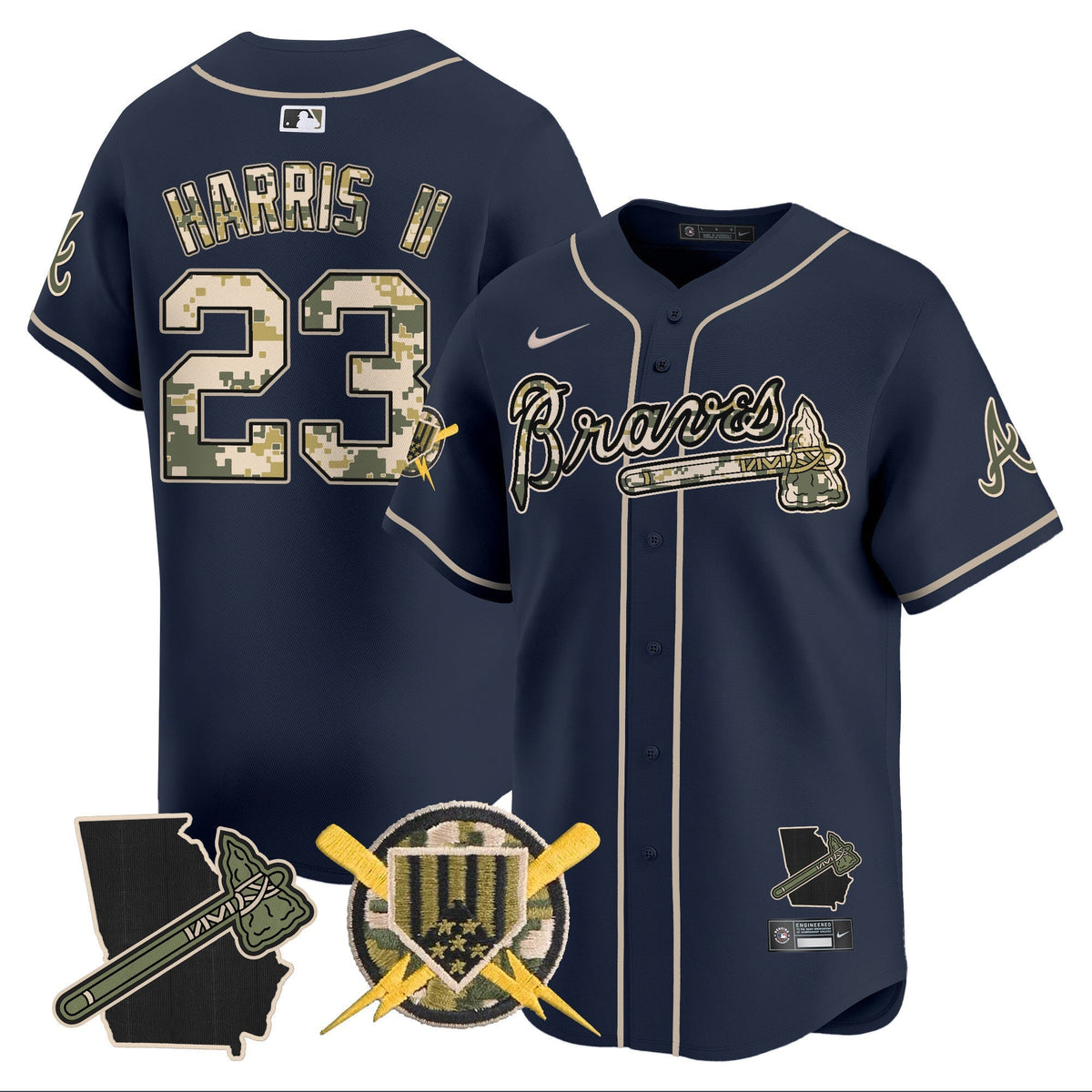 Atlanta Braves Armed Forces Day Vapor Premier Limited Jersey - Stitched