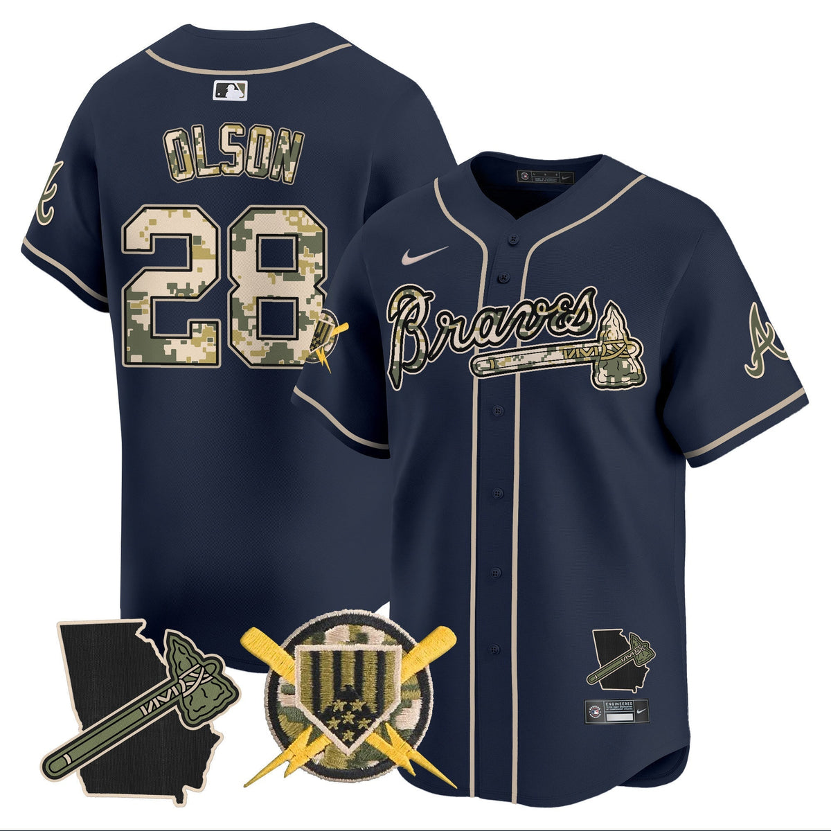 Atlanta Braves Armed Forces Day Vapor Premier Limited Jersey - Stitched