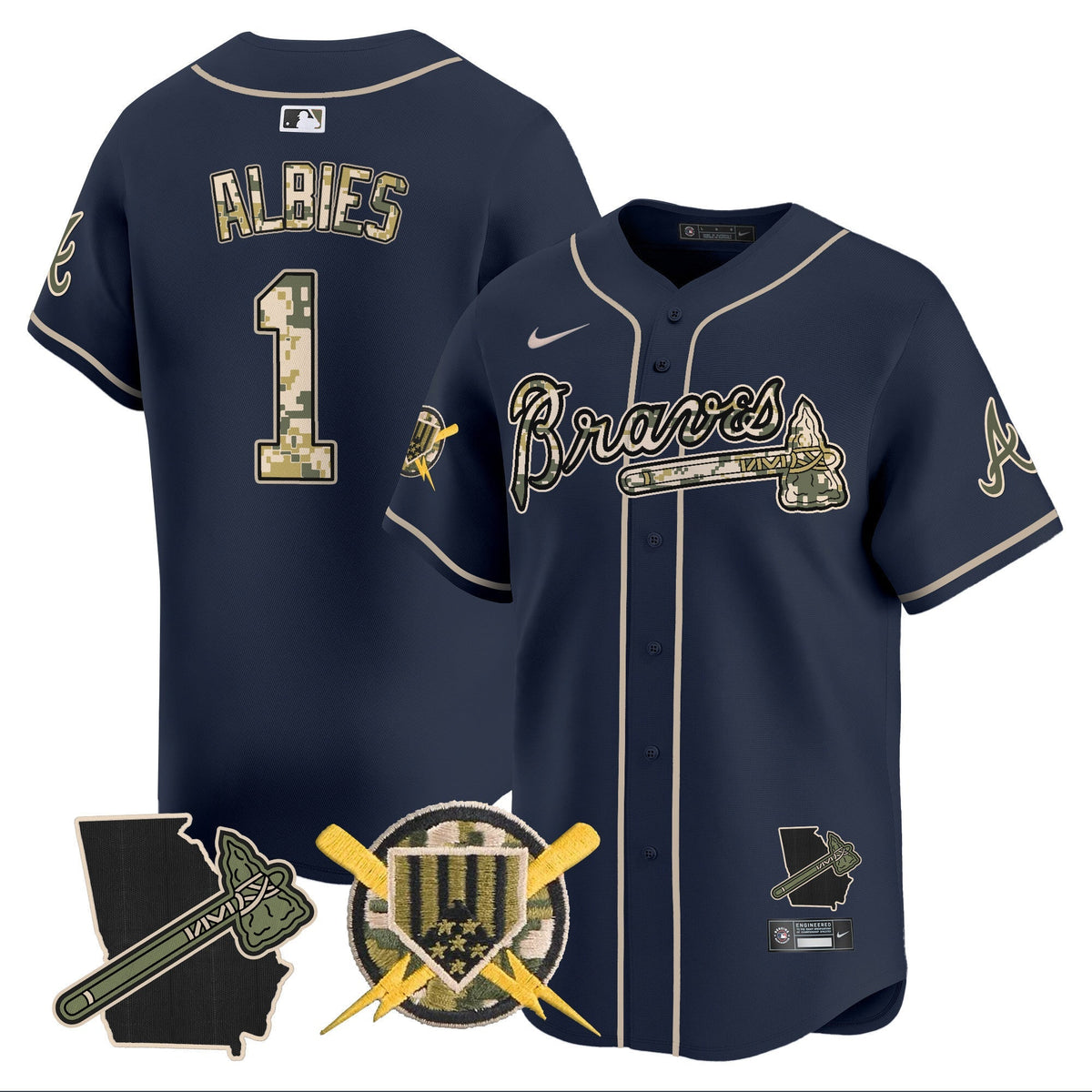 Atlanta Braves Armed Forces Day Vapor Premier Limited Jersey - Stitched