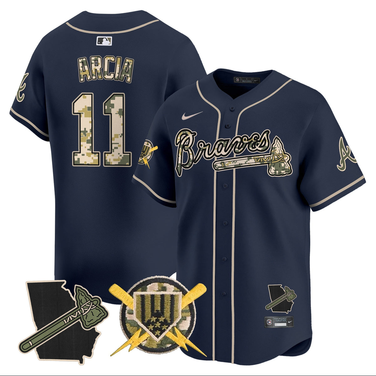 Atlanta Braves Armed Forces Day Vapor Premier Limited Jersey - Stitched