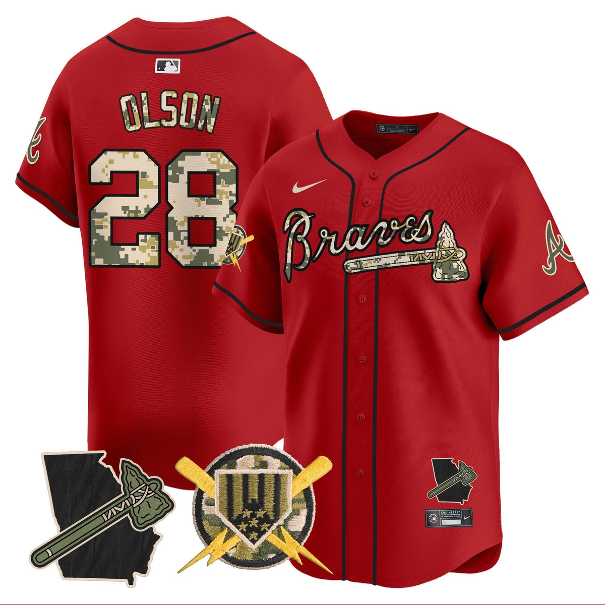 Atlanta Braves Armed Forces Day Vapor Premier Limited Jersey - Stitched
