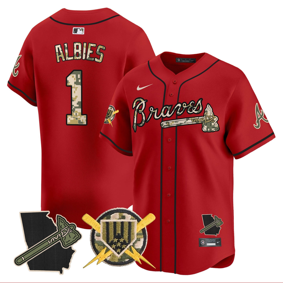Atlanta Braves Armed Forces Day Vapor Premier Limited Jersey - Stitched