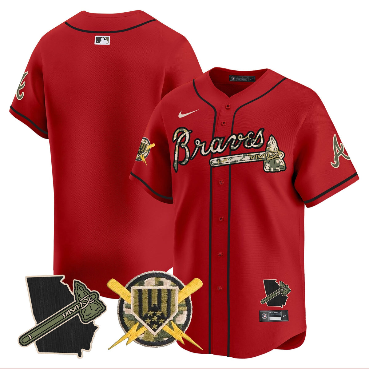 Atlanta Braves Armed Forces Day Vapor Premier Limited Jersey - Stitched