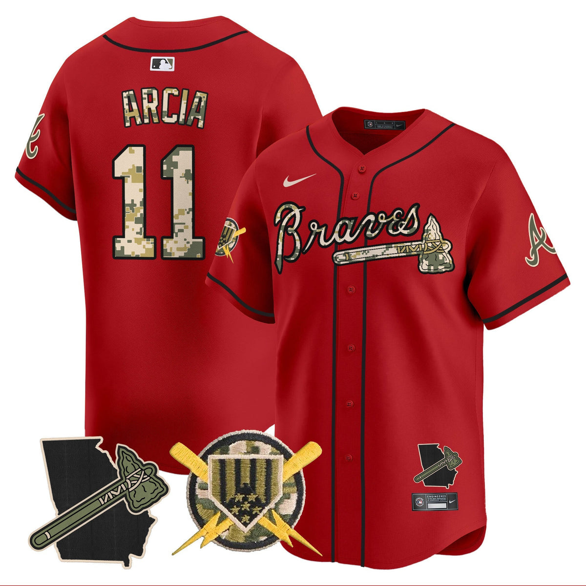 Atlanta Braves Armed Forces Day Vapor Premier Limited Jersey - Stitched