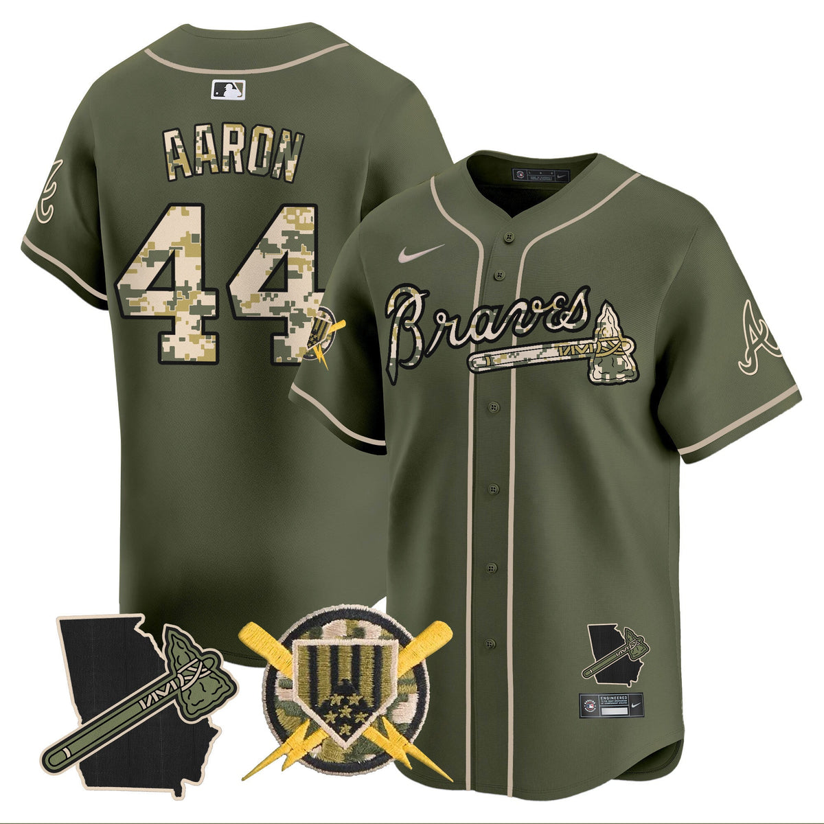 Atlanta Braves Armed Forces Day Vapor Premier Limited Jersey - Stitched