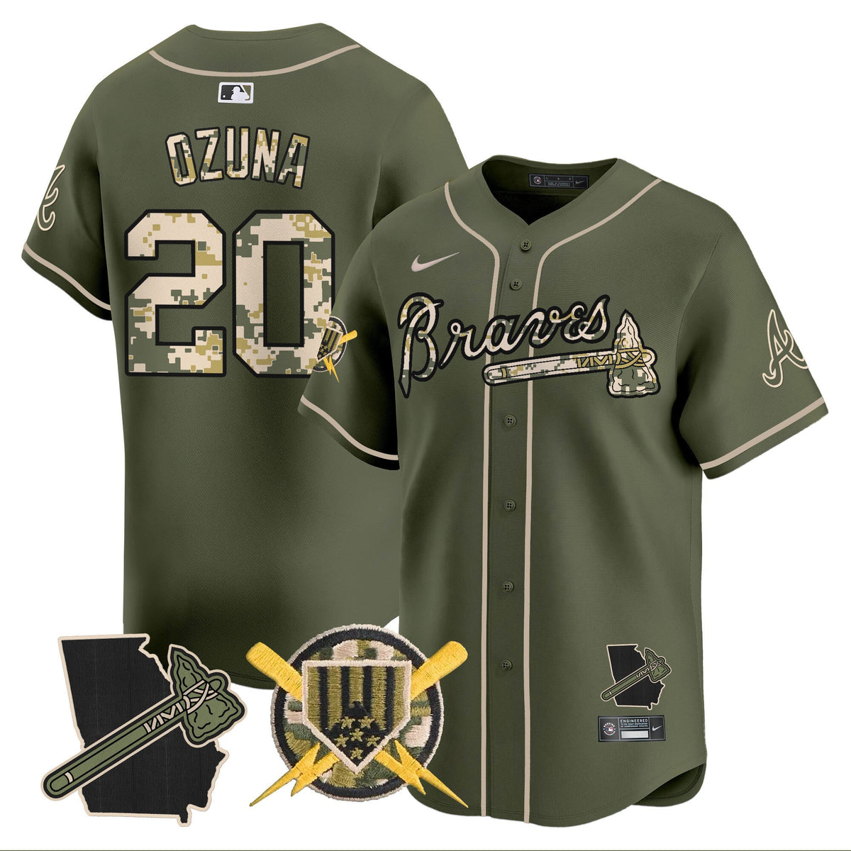 Atlanta Braves Armed Forces Day Vapor Premier Limited Jersey - Stitched