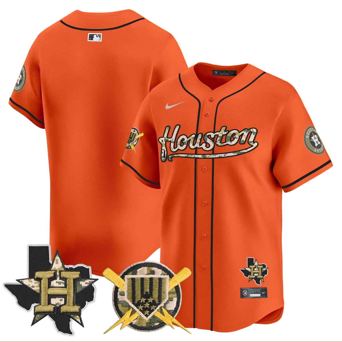 Houston Astros Armed Forces Day Vapor Premier Limited Jersey - Stitched V2-Cuztomshoes
