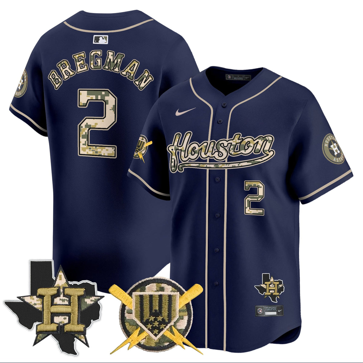 Houston Astros Armed Forces Day Vapor Premier Limited Jersey - Stitched V2-Cuztomshoes