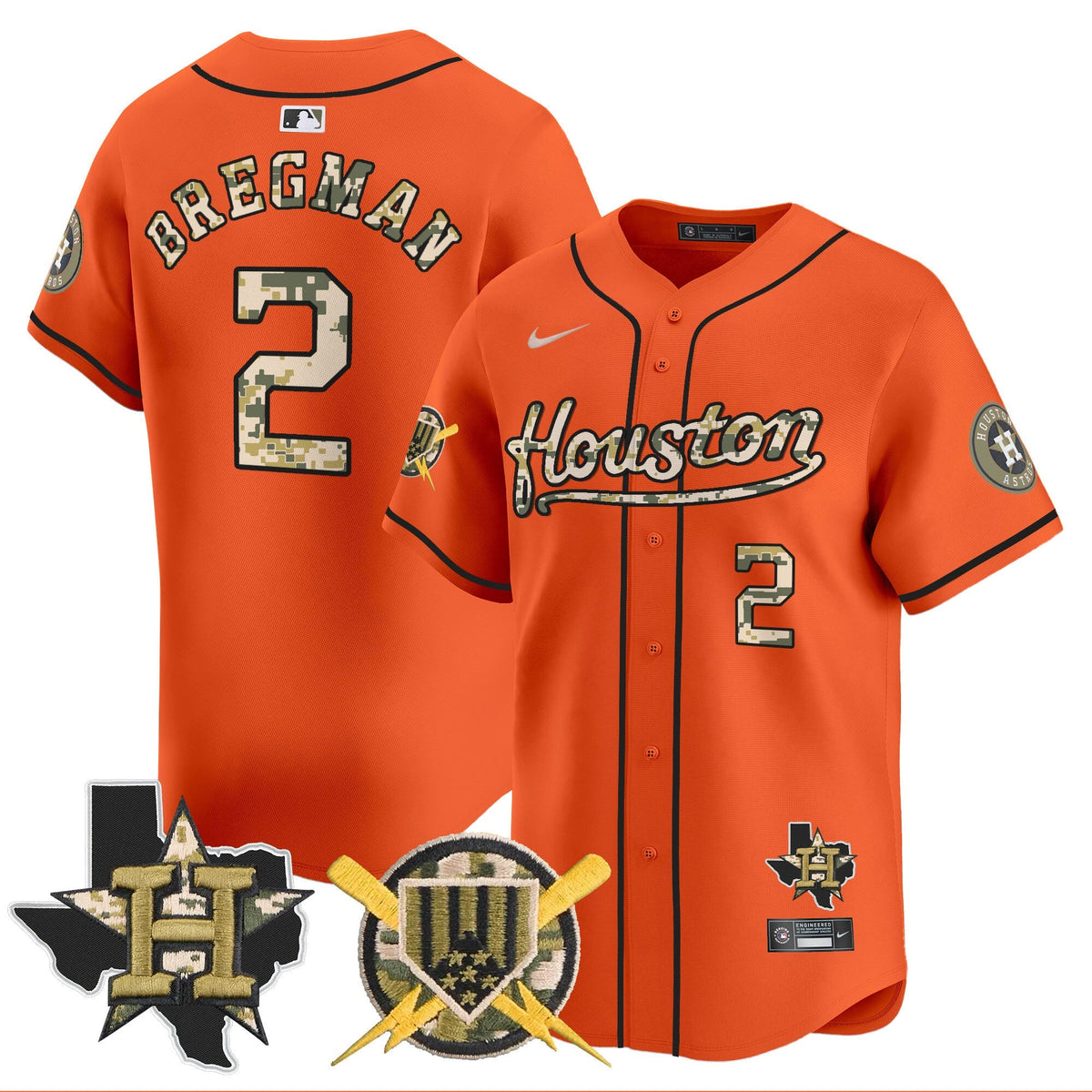Houston Astros Armed Forces Day Vapor Premier Limited Jersey - Stitched V2-Cuztomshoes