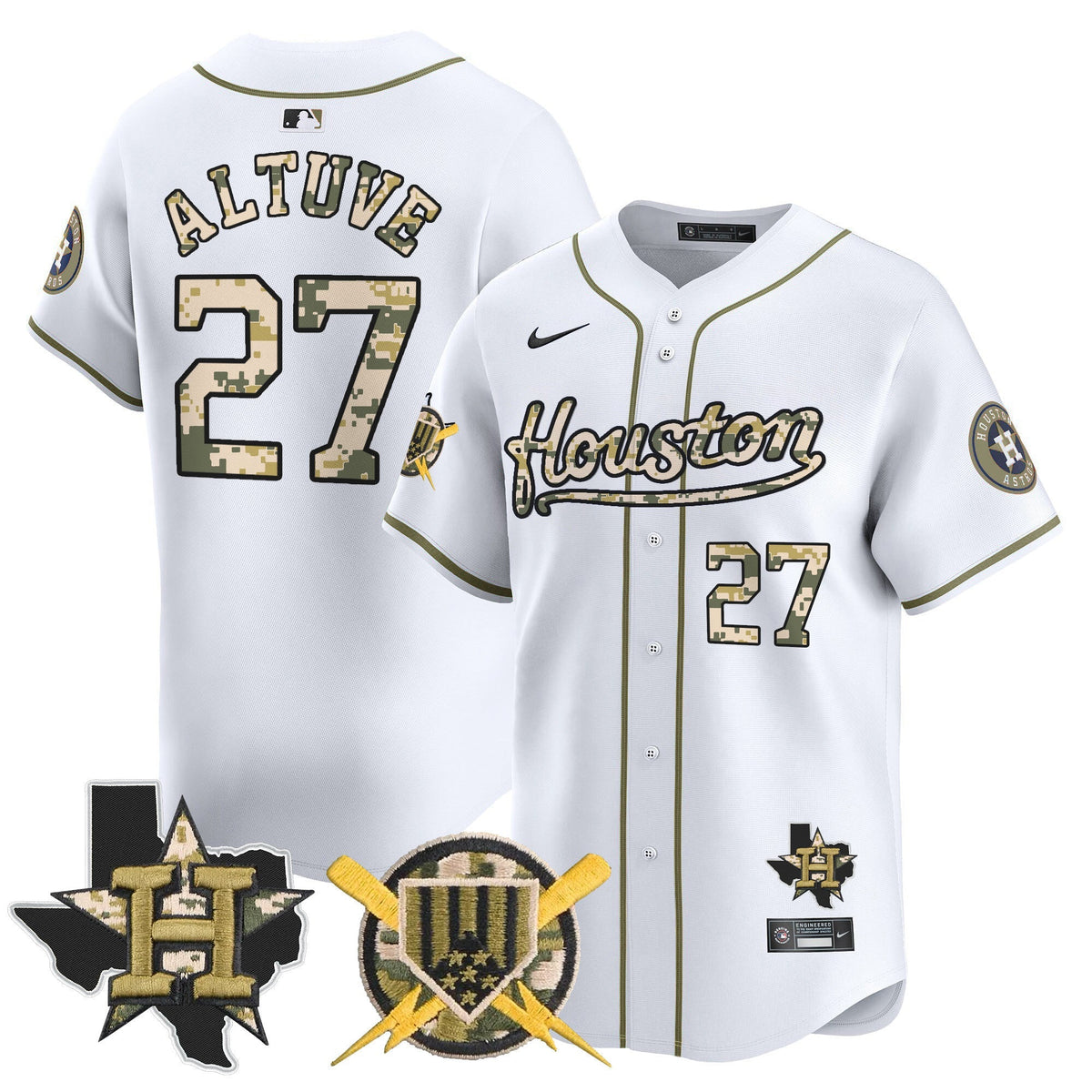 Houston Astros Armed Forces Day Vapor Premier Limited Jersey - Stitched V2-Cuztomshoes
