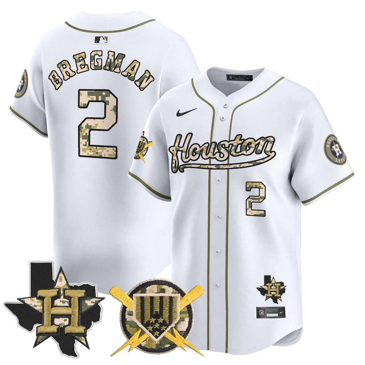 Houston Astros Armed Forces Day Vapor Premier Limited Jersey - Stitched V2-Cuztomshoes