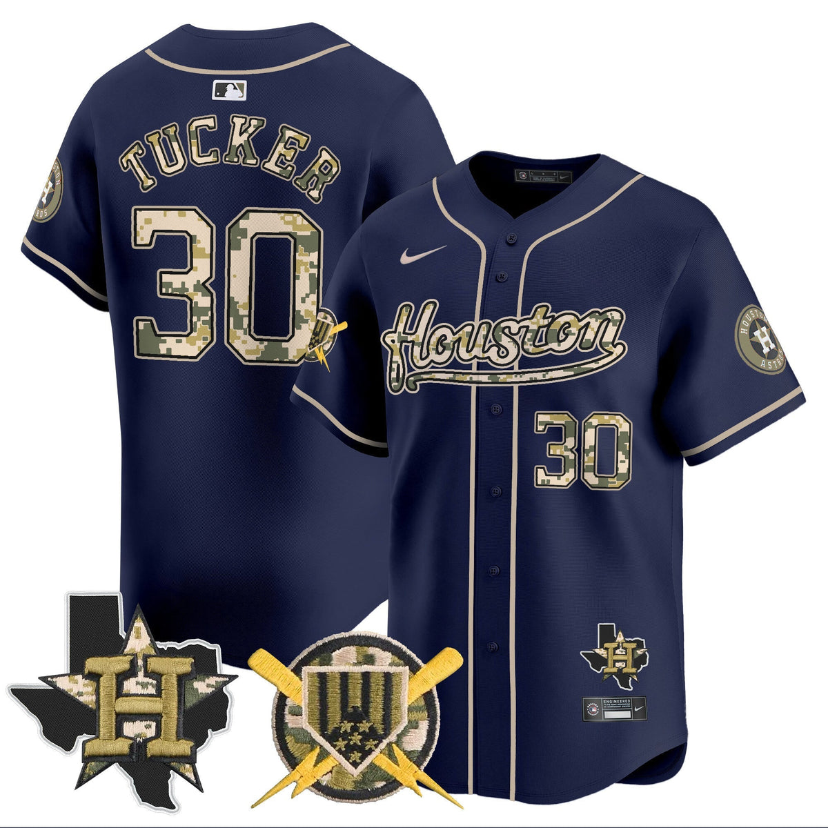 Houston Astros Armed Forces Day Vapor Premier Limited Jersey - Stitched V2-Cuztomshoes