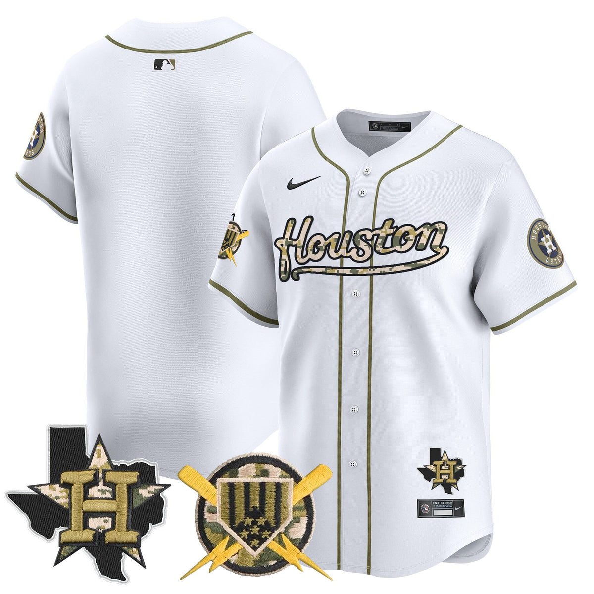 Houston Astros Armed Forces Day Vapor Premier Limited Jersey - Stitched V2-Cuztomshoes