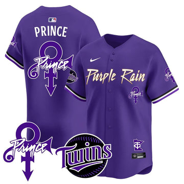 Minnesota Twins Prince Patch Vapor Premier Limited Jersey N1 - Stitched-Cuztomshoes