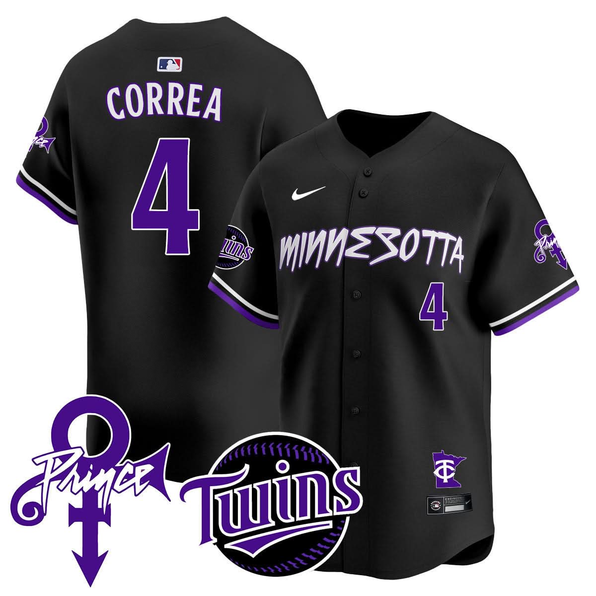 Minnesota Twins Prince Patch Vapor Premier Limited Jersey N2 - Stitched