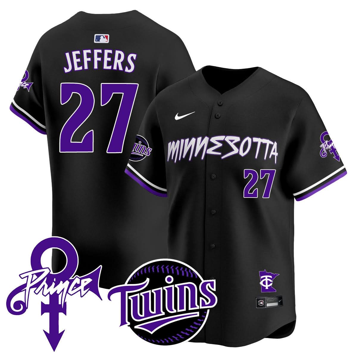 Minnesota Twins Prince Patch Vapor Premier Limited Jersey N2 - Stitched
