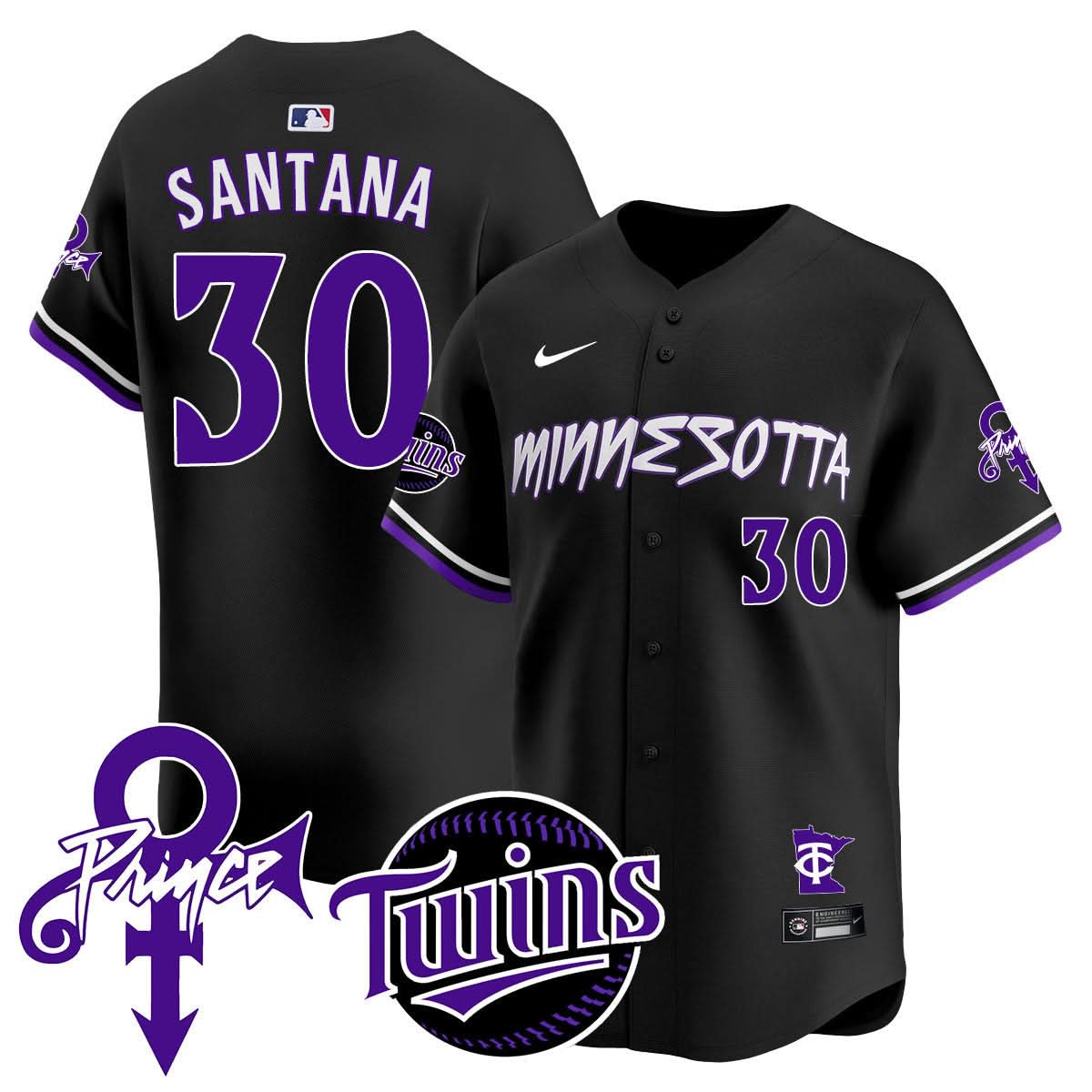 Minnesota Twins Prince Patch Vapor Premier Limited Jersey N2 - Stitched