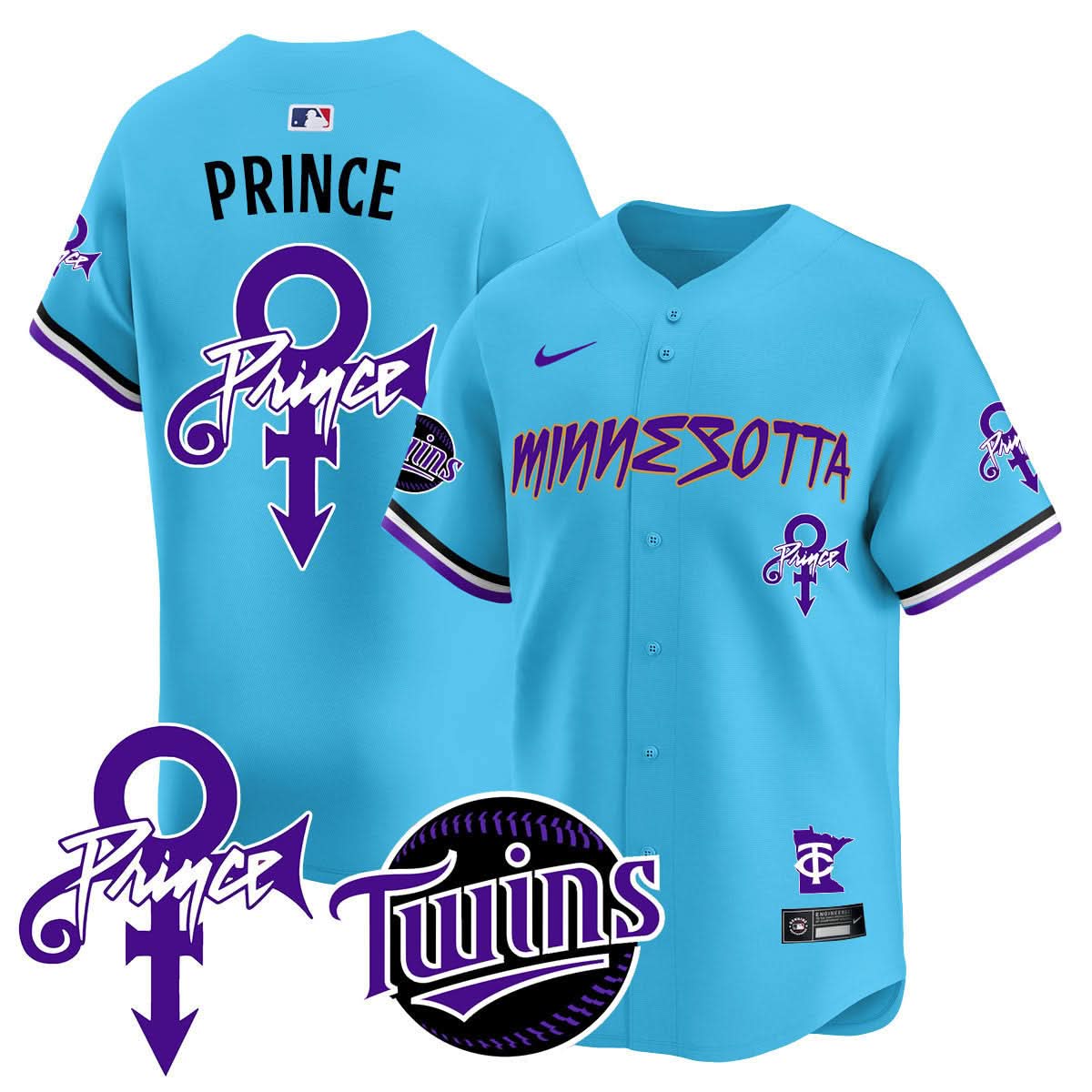 Minnesota Twins Prince Patch Vapor Premier Limited Jersey N2 - Stitched