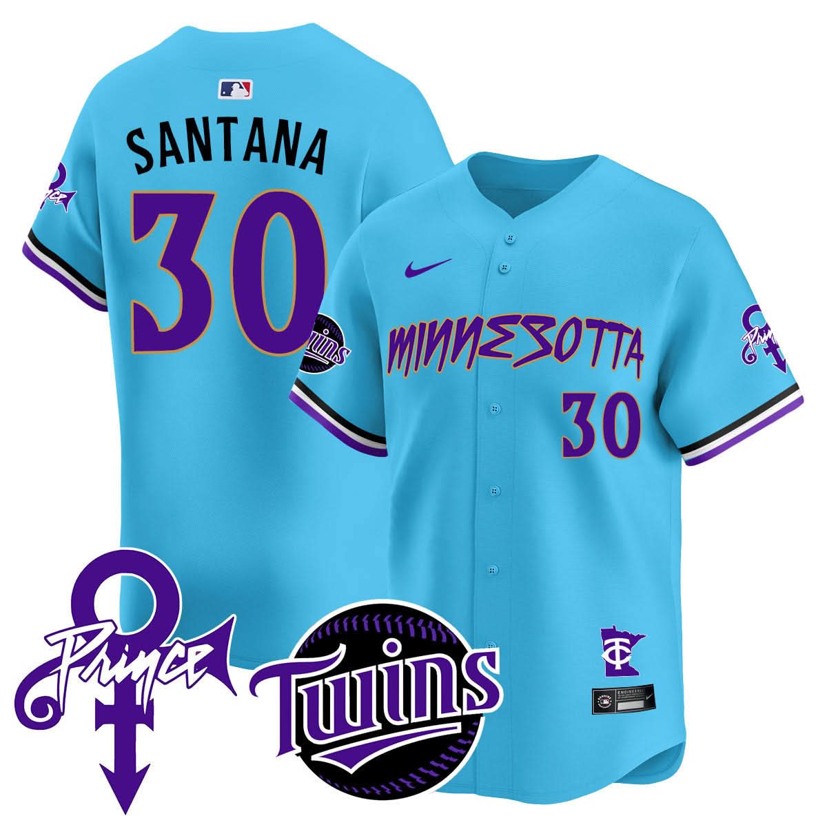 Minnesota Twins Prince Patch Vapor Premier Limited Jersey N2 - Stitched