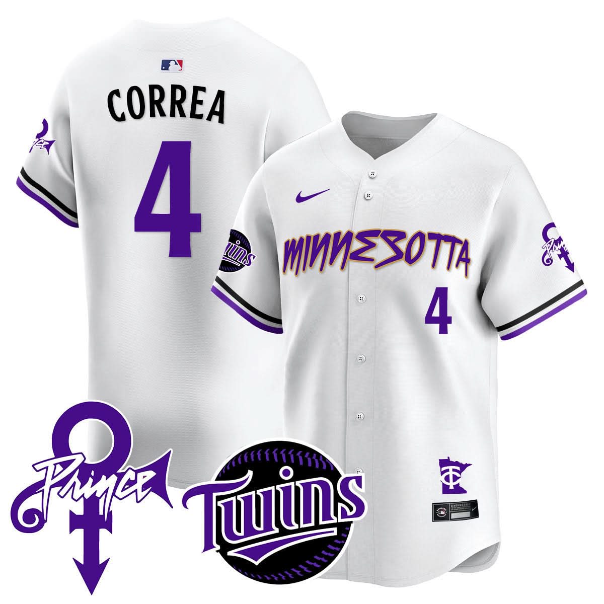 Minnesota Twins Prince Patch Vapor Premier Limited Jersey N2 - Stitched