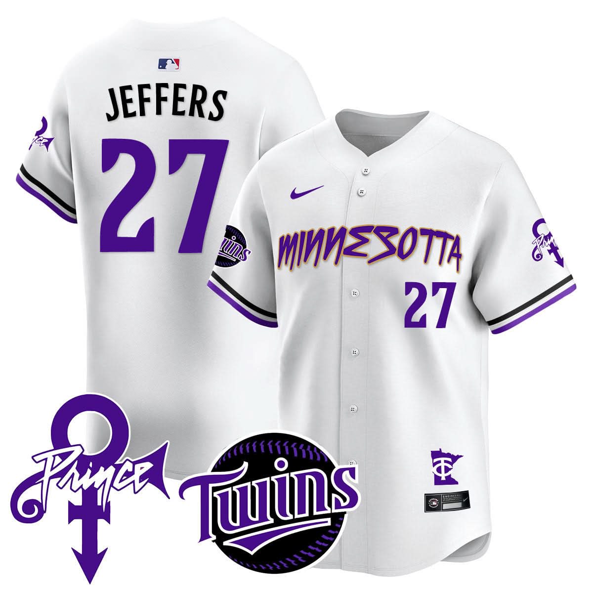Minnesota Twins Prince Patch Vapor Premier Limited Jersey N2 - Stitched
