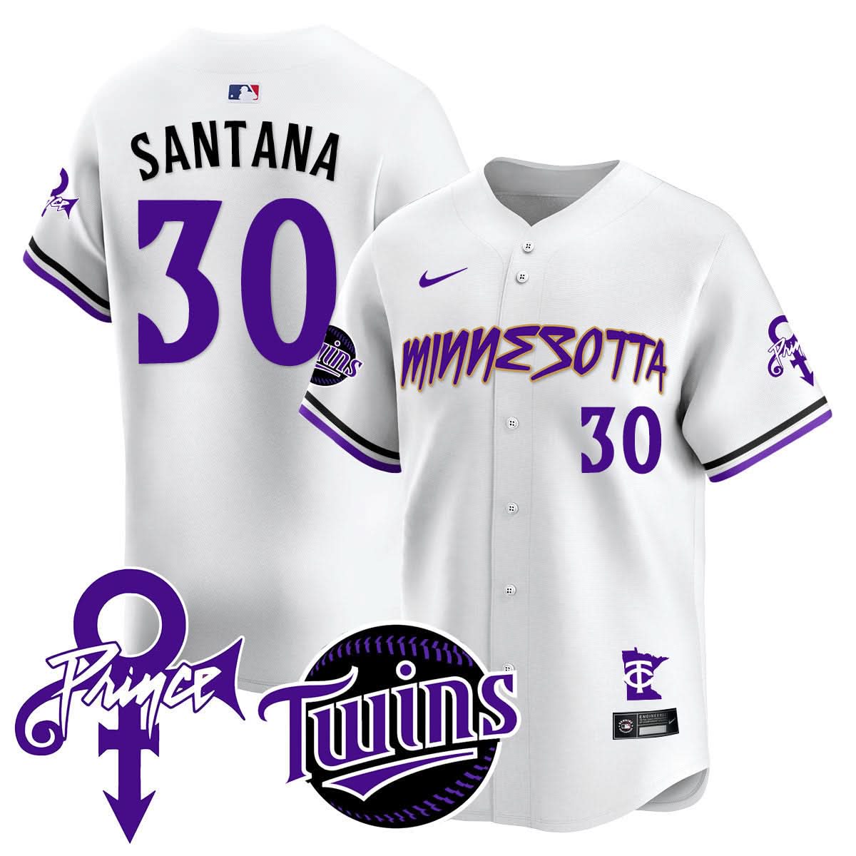 Minnesota Twins Prince Patch Vapor Premier Limited Jersey N2 - Stitched