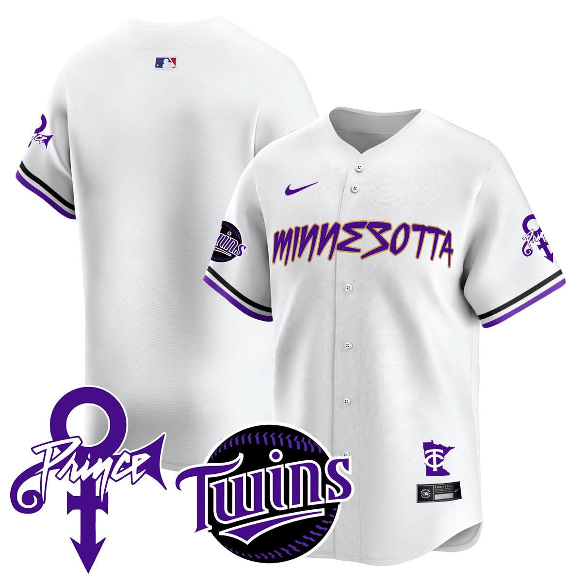 Minnesota Twins Prince Patch Vapor Premier Limited Jersey N2 - Stitched